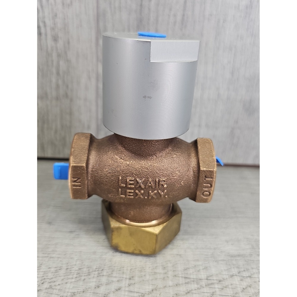 Lexair 331412 1" NPT 2-Way Direct Pilot Poppet Valve Air Operated Brass NOS B.61
